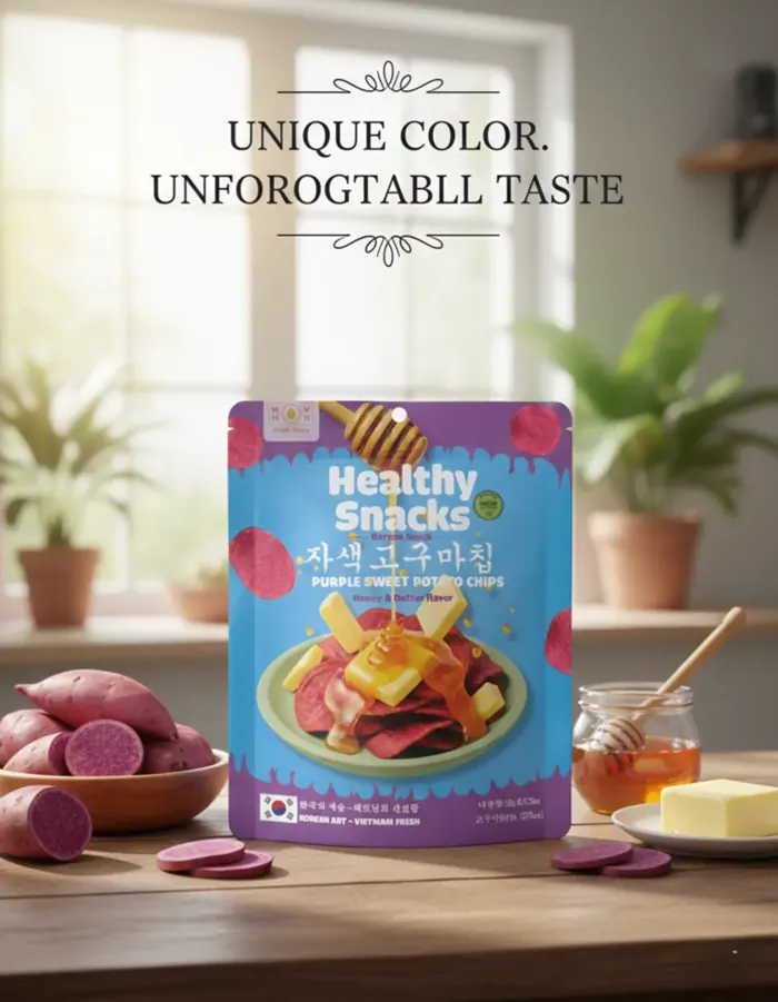 Purple Sweet Potato Chips – Honey Butter